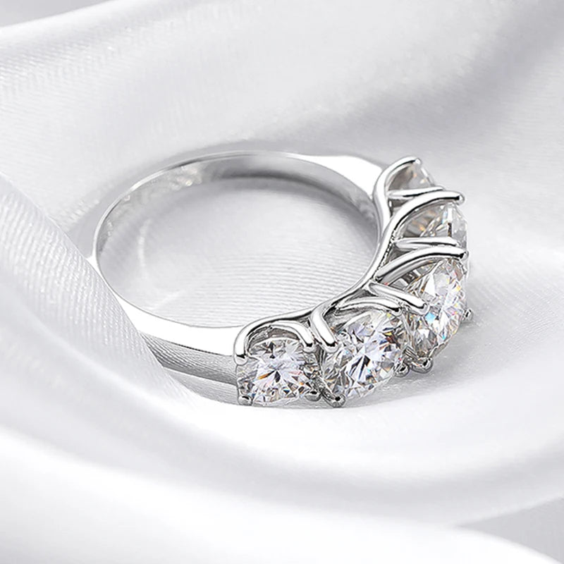 SOPHIA Ring - A special and stunning ring made of all GRA moissanite and S925 silver.