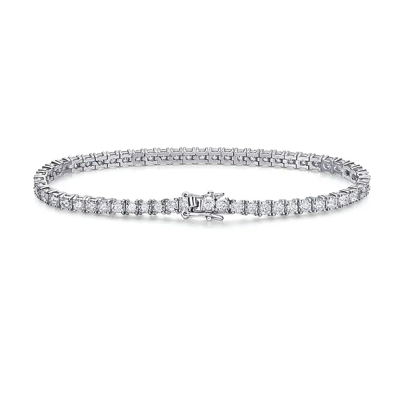 LIAM Bracelets - Luxury Unisex Tennis Bracelets 3/4 mm GRA Moissanite S925.