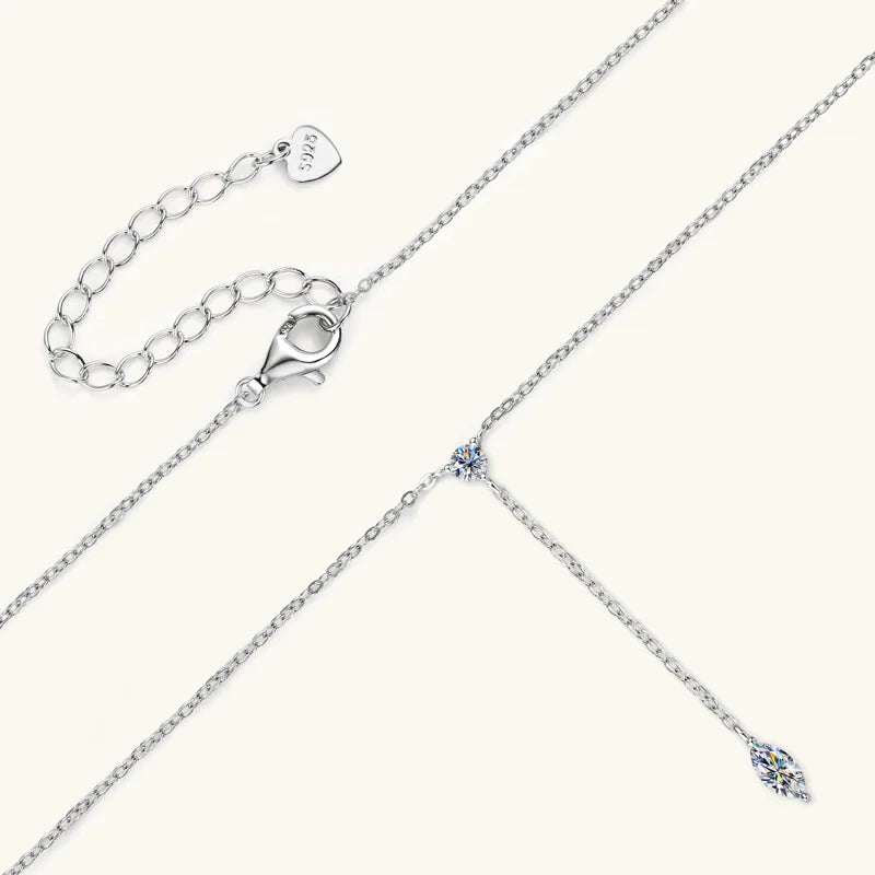 KIM Necklace- Gentle and Beautiful 0.4 Moissanite GRA S925