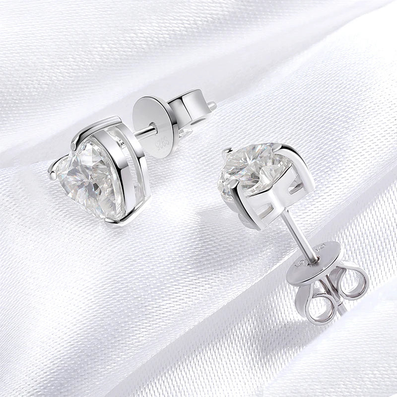 EMILY Earrings - Perfect Heart Earrings 1CT 2CT GRA S925.