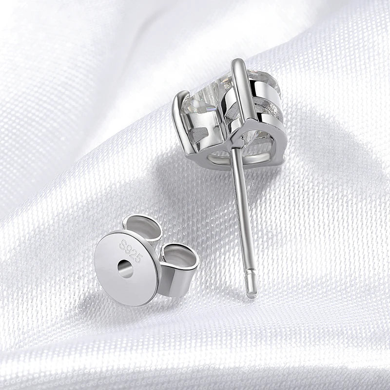 EMILY Earrings - Perfect Heart Earrings 1CT 2CT GRA S925.